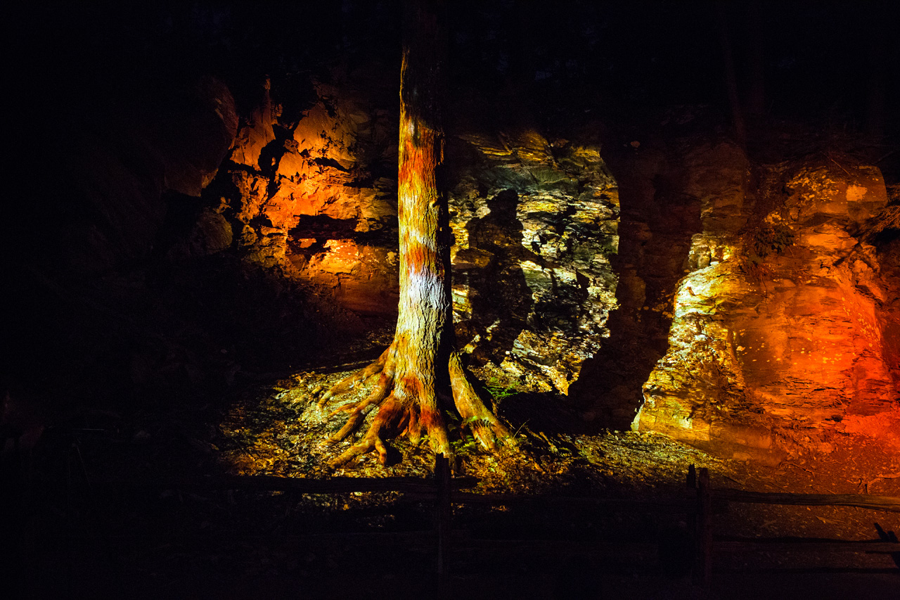 Foresta Magic Multimedia in Gorge the Lumina: Park Coaticook